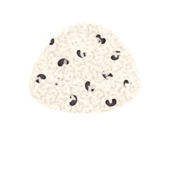 Steamed sticky rice with coconut milk and black beans