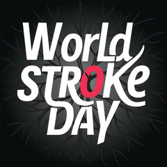 International Awareness Month: Creative Poster Campaign for Stroke Symptoms, Emergency Diagnosis, and Patient Support—A Hand-Drawn Design Promoting Global Health and Cure.