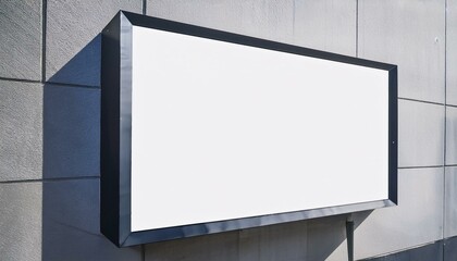 Fototapeta premium futurist and slim realistic empty billboard isolated on a white background, serving as a template outdoor ad or media promotions