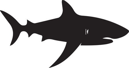 Fototapeta premium Shark silhouette vector EPS