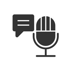 Podcast Icon - Speak Microphone Icon
