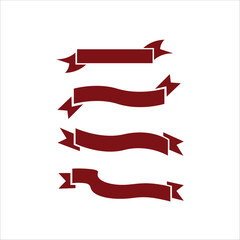 Red ribbon, can be used for icons, walls, backgrounds and others