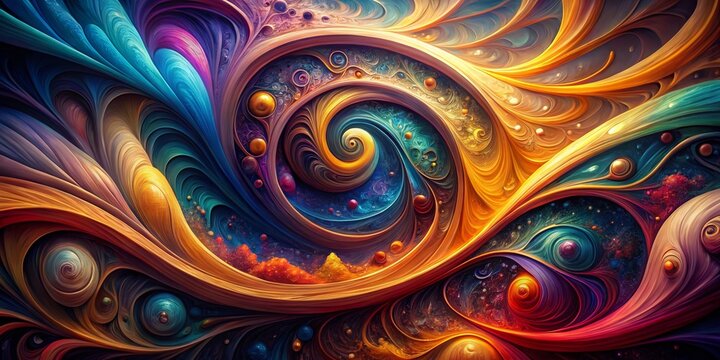 Abstract Colorful Swirls Creating a Sense of Perplexion and Intrigue in Modern Digital Art Design