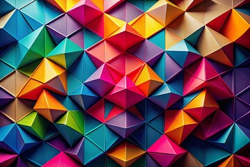 Obraz premium Abstract geometric shapes in vibrant colors creating a dynamic and modern design background