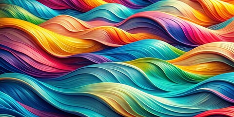 Obraz premium Abstract seamless waves pattern in soothing colors, perfect for backgrounds and design projects