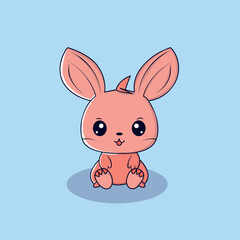 cute rabbit vector free art illustration 