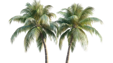 palm tree isolated on white