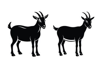 silhouette of a goat