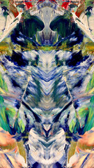 Fototapeta premium Abstract background wallpaper. Ethnic pattern. Mixtures of oil paint. Trendy hand painting canvas. Wall decor and Wall art prints Idea. 3D Texture. Art object