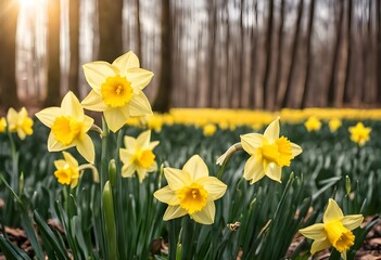Daffodils in the wood