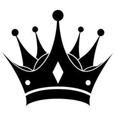 Elegant crown vector silhouette for use on mugs, books, T-shirts, and more. Available in multiple formats for easy printing or digital projects.