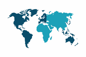 Obraz premium World Map creative vector design on a white background 