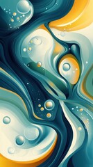 Modern Abstract Fluid Shapes Illustration