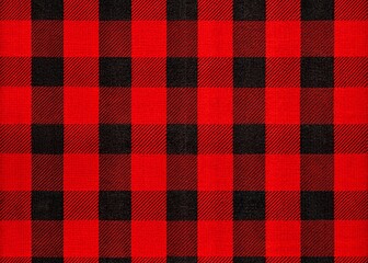 Bold Red and Black Buffalo Check Pattern for Cozy Home Decor and Fashion Textiles Backgrounds
