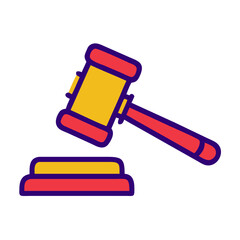 Gavel Icon Illustration, for web, app, infographic