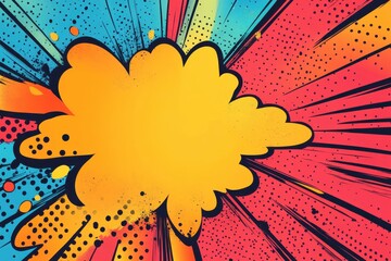 Vibrant Comic Style Background with Bold Colors
