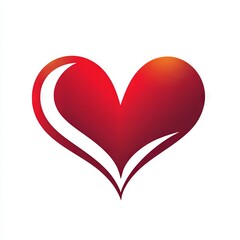 Heart logo on isolated background