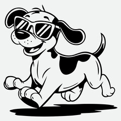 Cute happy dog playing