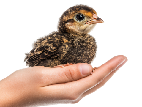 a hand holding a bird