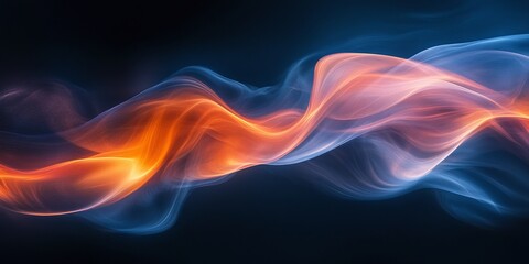 Fototapeta premium fiery abstract flames with glowing sparks on a black background, capturing the power, warmth, and fluid motion of intense fire energy in a digital art effect
