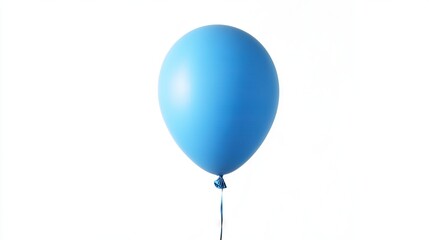  A blue balloon floats in the sky with strings attached to both ends