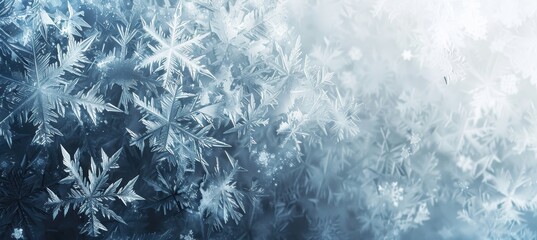 Modern Abstract Winter Background with Angular Snowflake Patterns in Icy Blue and Grey for Sleek Designs