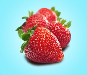 Slices of fresh ripe sweet strawberries