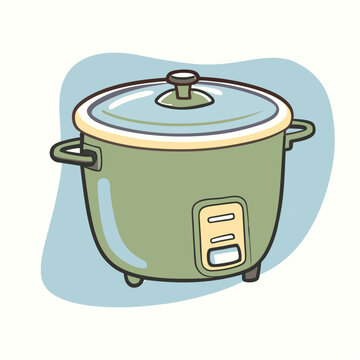 recommend clip art: Rice cooker cartoon vector illustration (7)