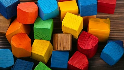 colorful wooden blocks