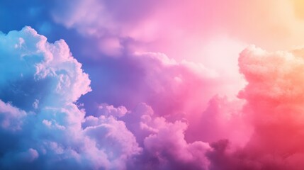 Fototapeta premium Abstract Art of the Sky, Creative Clouds and Colorful Design, Modern Technological Conceptual Background