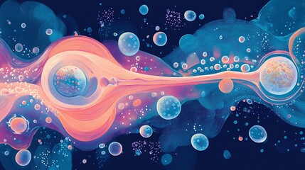 medical illustration featuring the IVF process and artificial insemination emphasizing the role of science and technology in advancing assisted reproductive treatments and fertility procedures