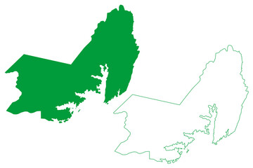 Quixelo municipality (Ceará state, Municipalities of Brazil, Federative Republic of Brazil) map vector illustration, scribble sketch Quixelô map