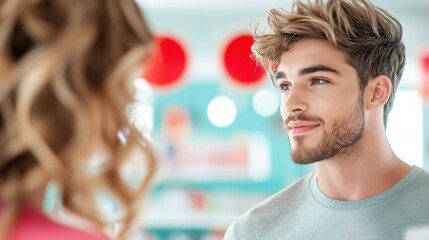 A customer receiving personalized recommendations from a sales associate in a retail store.