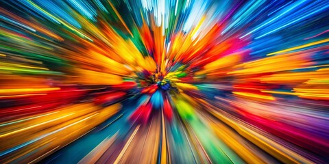 Vibrant abstract background with dynamic shapes and colors creating a sense of movement and energy