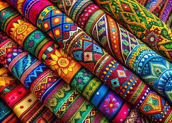 Vibrant and Colorful Chirt Fabric with Intricate Patterns Ideal for Fashion and Home Decor Projects