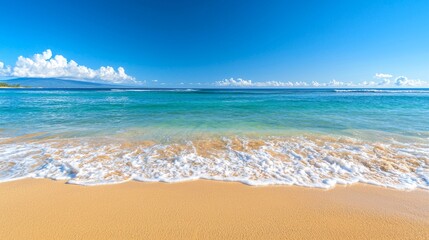 HD 8K wallpaper of a beach with a sky
