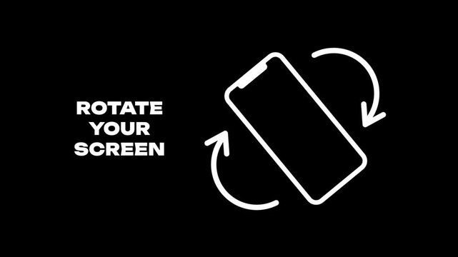 Phone Rotation from Vertical to Horizontal or Reverse, Rotate Your Device in Black