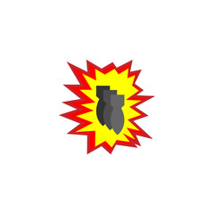 Three shells, bombs, mines with fire, aerial bombs. Bomb Related Vector Line Icons. Includes such Icons as mine, aerial bomb, shell, nuclear explosion, weapon and more.