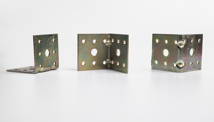 metal corner connecting element. isolate