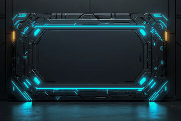 Transformers-themed Game: Futuristic Neon Border Frame Design