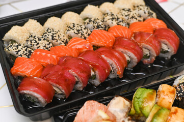 sushi rolls in a package