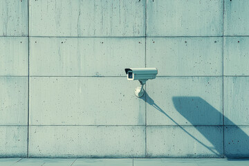 Safeguarding Industrial and Public Spaces: Cutting-Edge Security Camera on a Blank Canvas