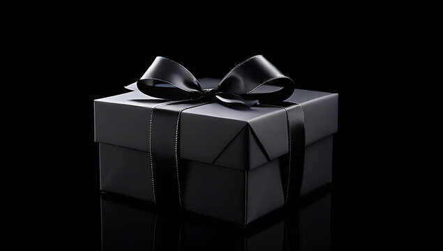 gifts black ribbon black background perfect black friday promotions