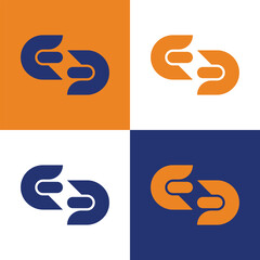 Logo Design Template, Creative and Minimalist Letter CD Logo, CD Monogram Flat Design.
