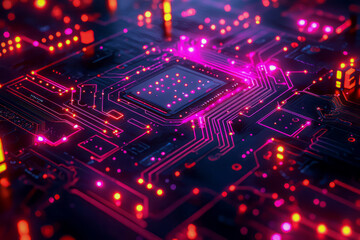 Tech-Infused Innovation: Futuristic Circuit Board Design in Vector Illustration