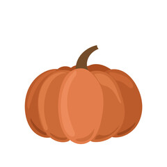 Haloween Pumpkin Vegetable Icon. Autumn Holiday Symbol Silhouette. 
