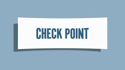 Check Point.. A card isolated on blue background.