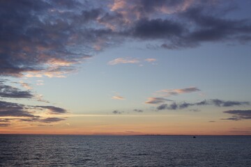 sunset over the ocean