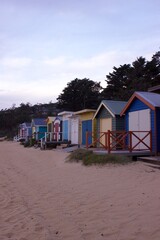 beach huts on the beach