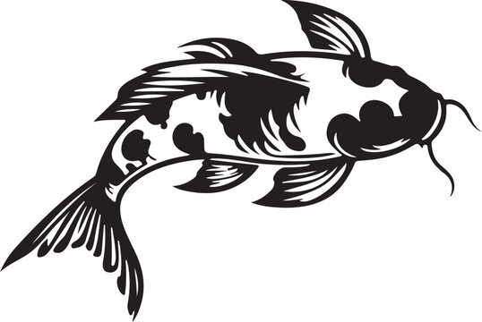 recommend clip art: koi carps fish silhouette design vector art illustration